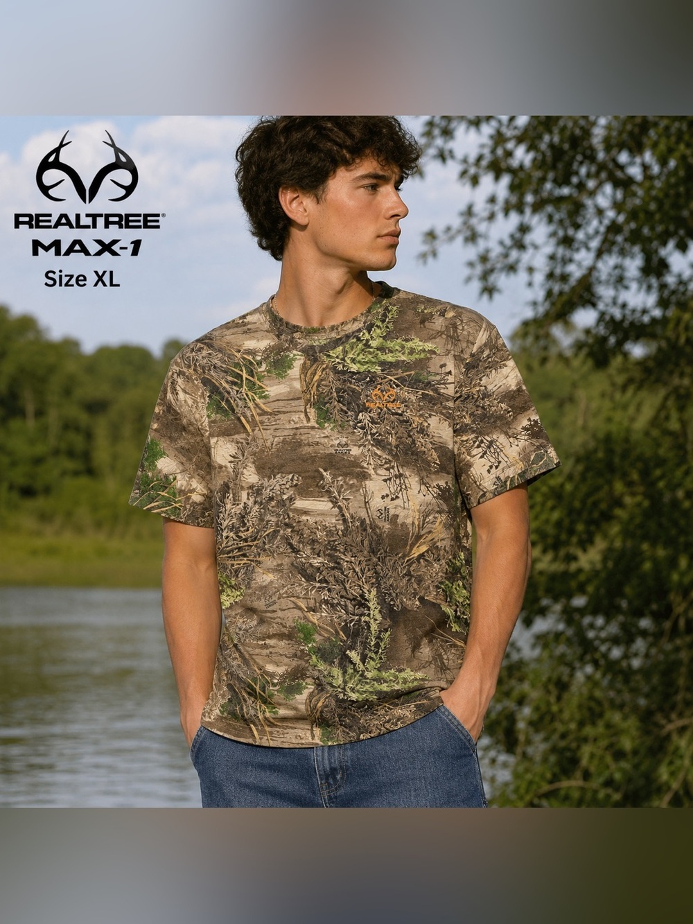 Realtree MAX-1 Camo Graphic Logo T-Shirt | XL